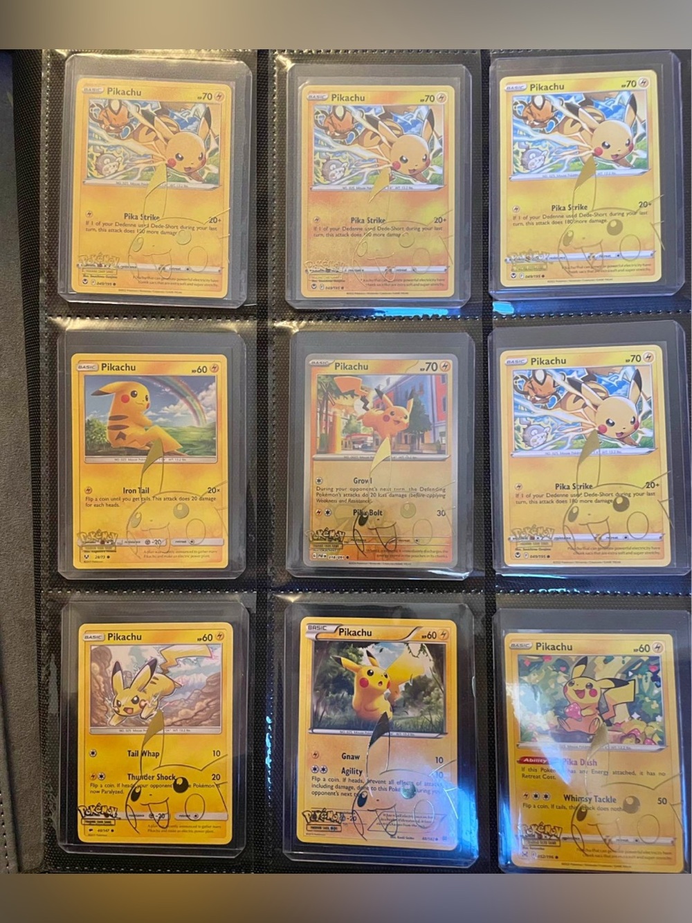 Pokemon Pikachu Trading Card Lot - Yellow